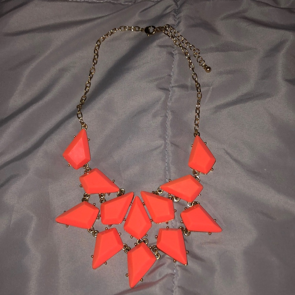 Peach & Gold studded necklace
